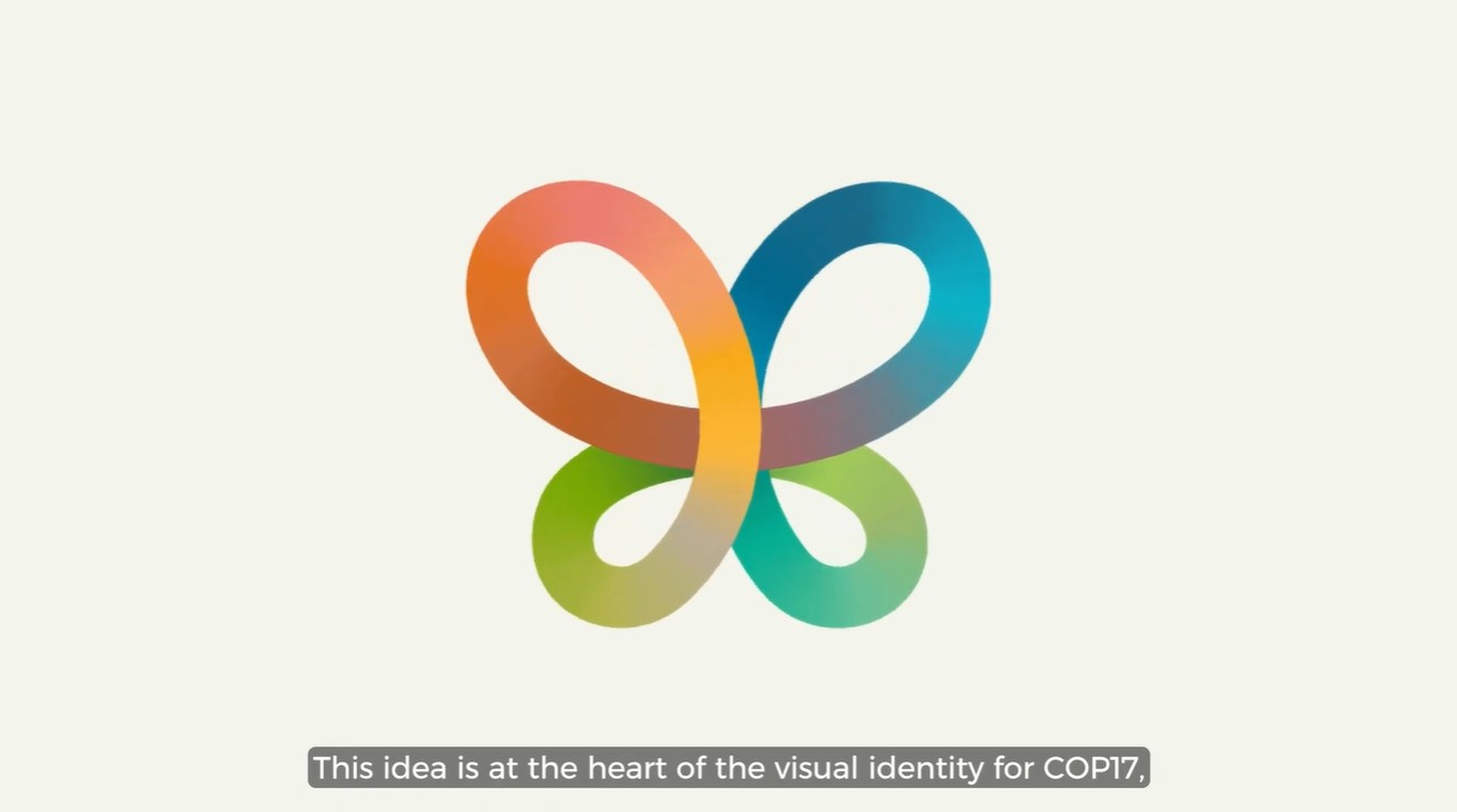 The official logo and slogan of #COP17